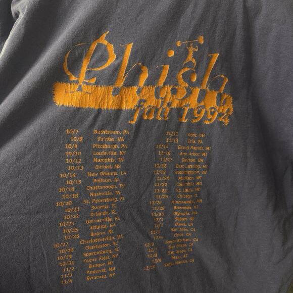 Vintage 1994 90s Phish Fall Tour Purple Jim Pollock Trey Anastasio T Shirt XL - Picture 6 of 8